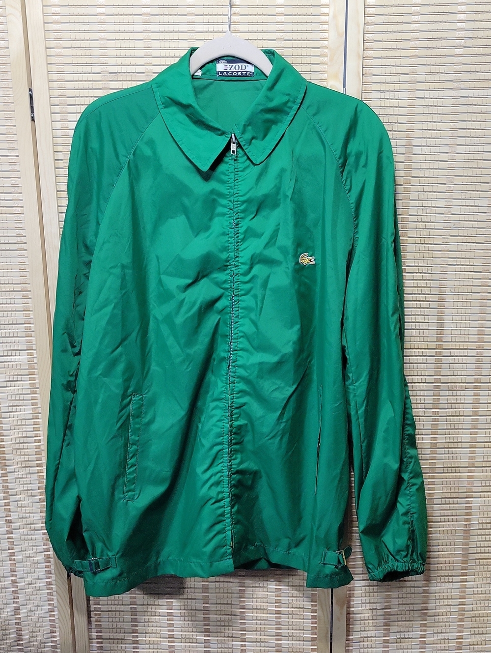 Vintage Izod Lacoste Green Windbreaker Jacket - Large